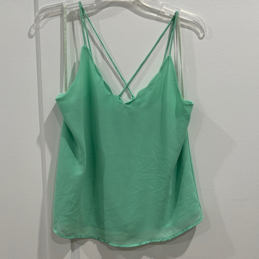 Mint Green Double-Strap V-Neck Cami Top